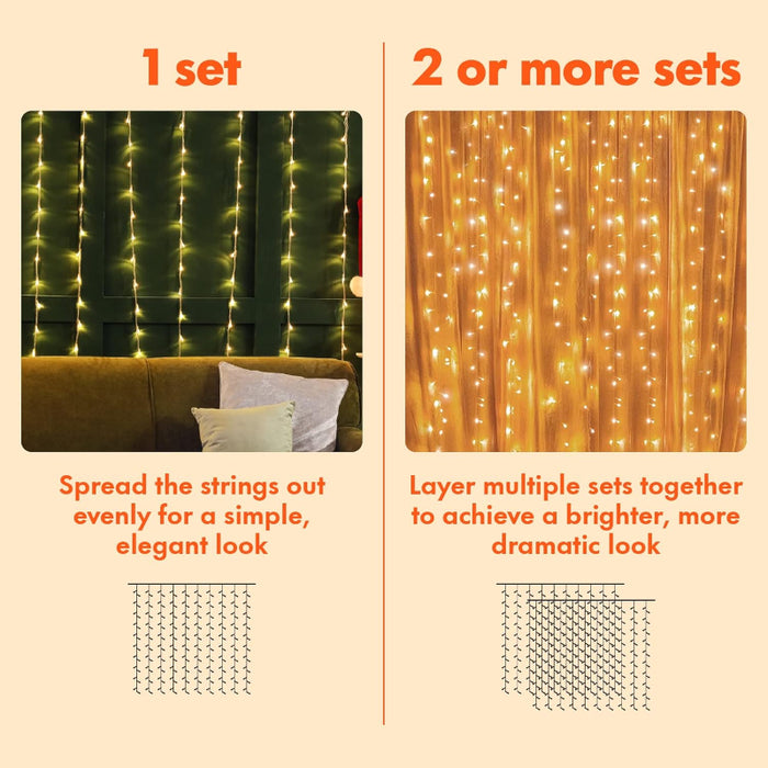 Curtain String Lights With Modes And Waterproof Design