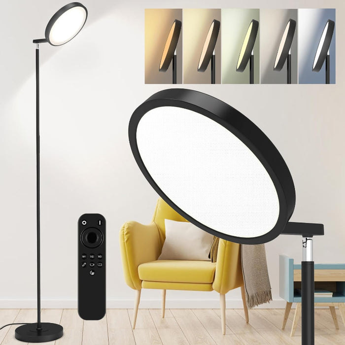 LED Modern Torchiere Floor Lamp With Remote And Touch Control