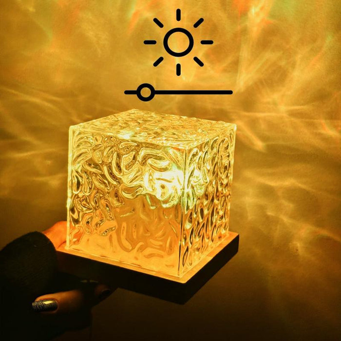 Rotating Water Ripple Night Light Aura Lamp