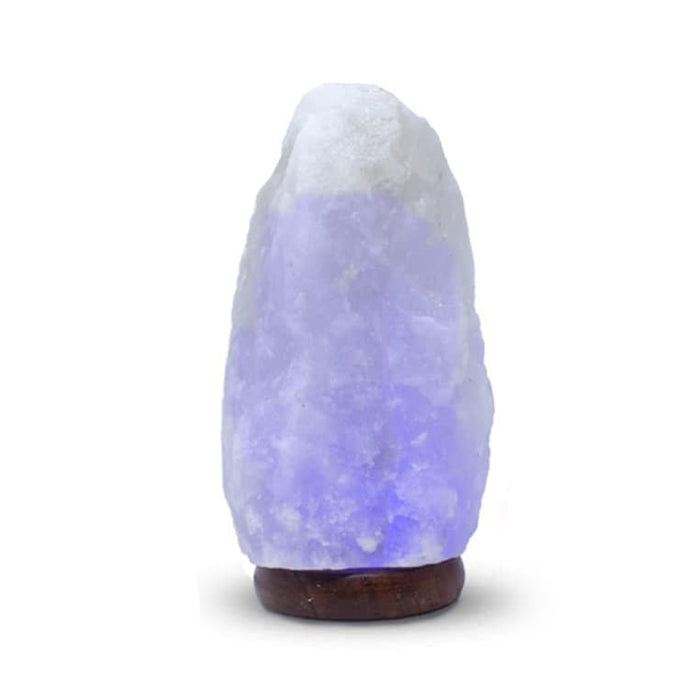 LED White-Color Changing Pure Himalayan | with USB Adaptor and Wooden Base