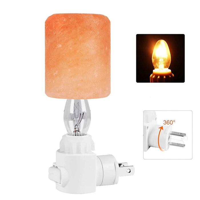 Natural Crystal Himalayan Salt Lamp | Plug in Night Light