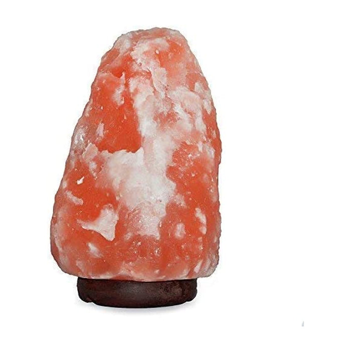 7 Inch Himalayan Salt Lamp with Dimmer Cord | Crystal Night Light with Wood Base
