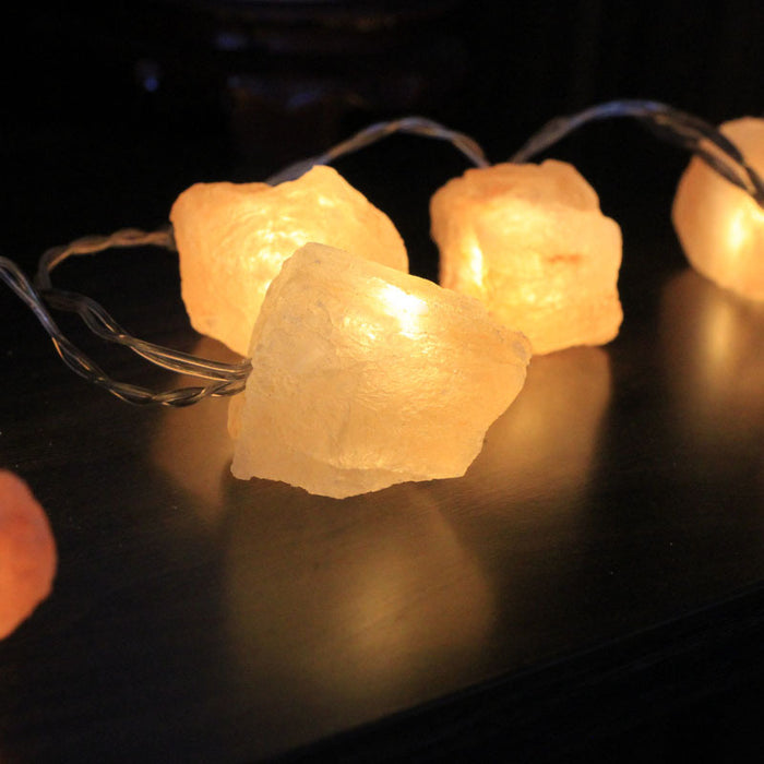 Himalayan Salt String Light With USB Power | Natural Salt Block 10 LED and 60Inch Extension Cord