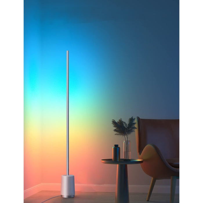 Floor Lamp, RGBIC Lyra Color Changing Corner Lamp, Modern LED Lights with Wi-Fi App Control, 64+ Scene, DIY Modes, Music Sync, Standing Lamp Suitable for Bedroom, Living Room, Gaming Room