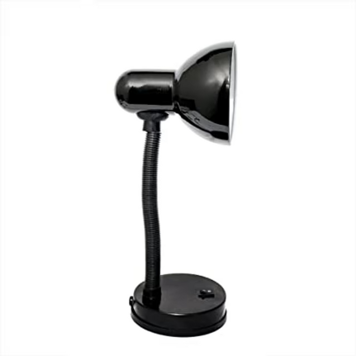 Basic Metal Flexible Hose Neck Desk Lamp LED Light Bulb