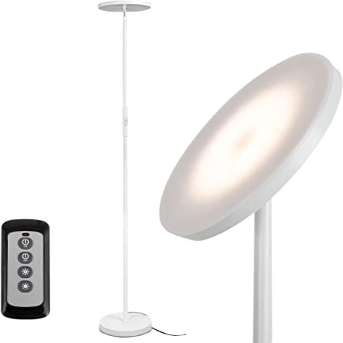 30W/2400LM Sky LED Modern 3 Color Temperatures Super Bright Floor Lamps-Tall Standing Pole Light With Remote & Touch Control For Living Room,Bed Room,Office