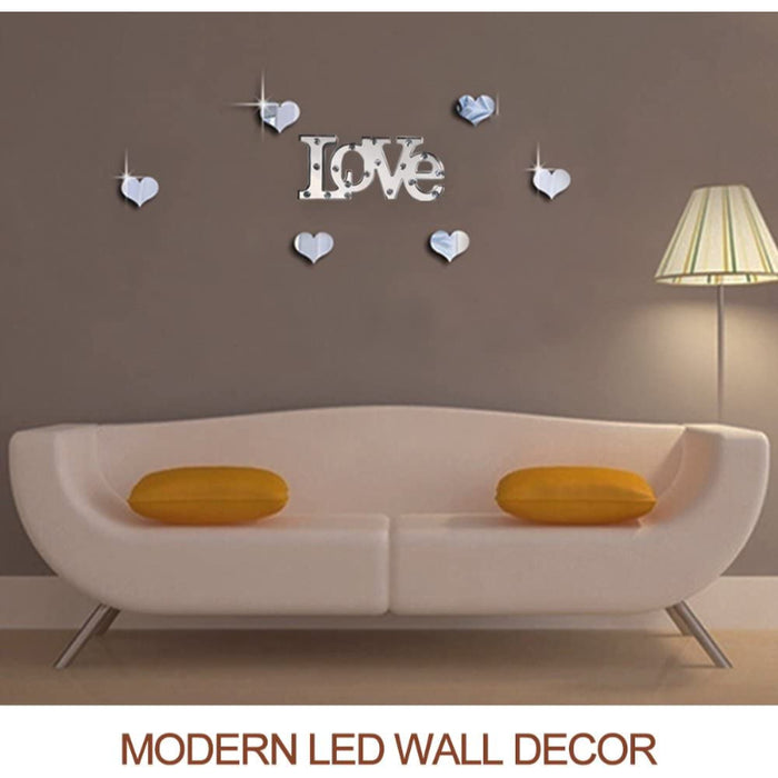 Bright Zeal 16" x 7" Large Love-Bedroom Decor Lights LED Letters (White) - Love Sign for Wall Table - Wedding Decorations Lights for Church - Valentines Day Decorations Lights for Office Home