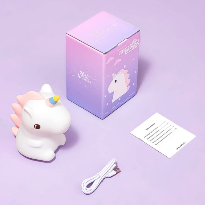 Unicorn Night Light For Kids, 16 Colors Silicone Kids Night Lights For Bedroom, 10 White Noise Sound Machine Baby Night Light, Remote + Timer Cute Night Light Lamp, Rechargeable Unicorn Lamp