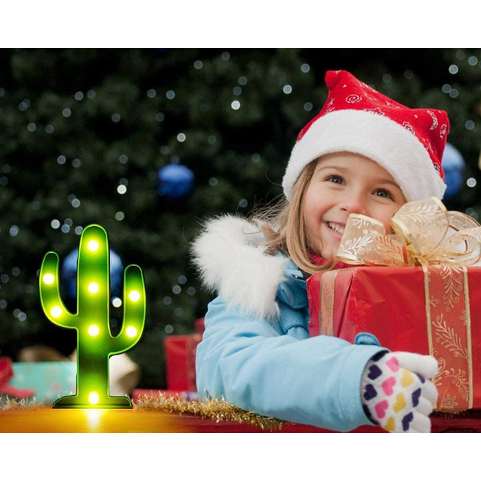 LED Night Light LED Cactus Light Table Lamp Light For Kids' Room Bedroom Gift Party Home Decorations Green