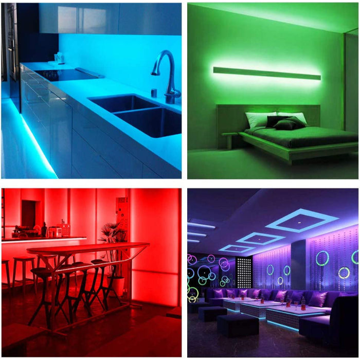 LED Strip Lights Smart Light Strips With App Control Remote, 5050 RGB LED Lights For Bedroom, Music Sync Color Changing Lights For Room Party