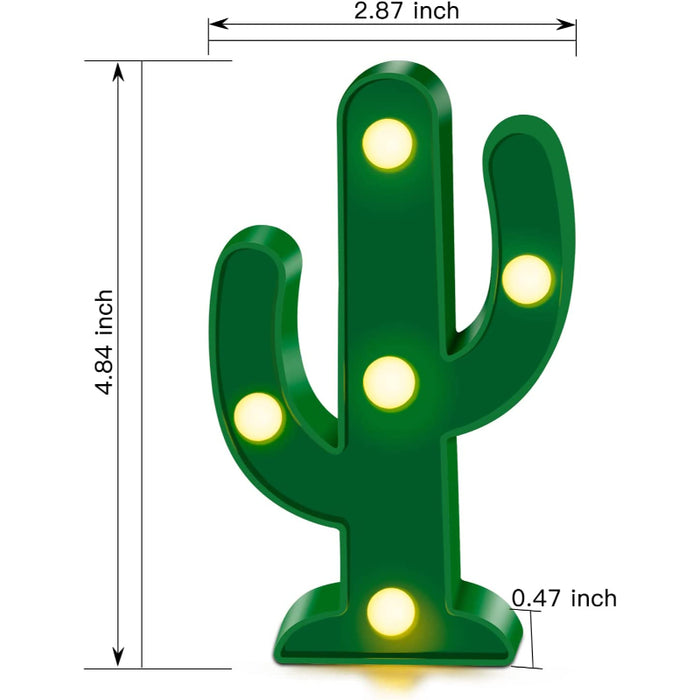 LED Night Light LED Cactus Light Table Lamp Light For Kids' Room Bedroom Gift Party Home Decorations Green