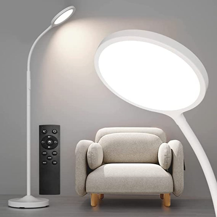 Floor Lamp,Super Bright Dimmable Led Floor Lamps For Living Room, Custom Color Temperature Standing Lamp With Remote Push Button, Adjustable Gooseneck Reading Floor Lamp For Bedroom Office