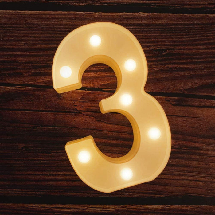 Large Light Up Numbers | Battery Powered And Bright With Every Letter Of The Alphabet | For Wedding, Birthday, Party, Celebration, Christmas Or Home Decoration