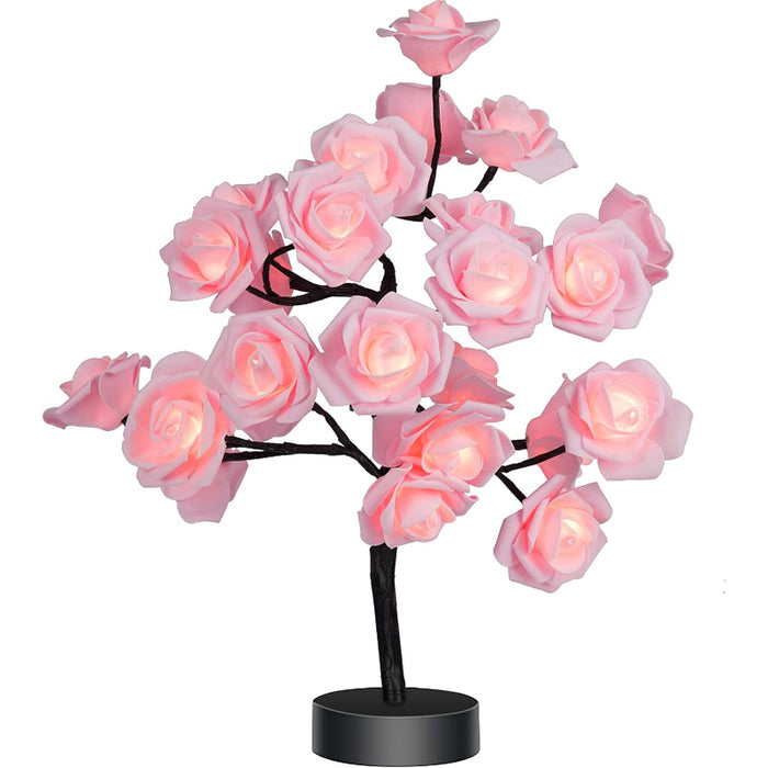 Gift for Girls Women Mom Wife Friends Unique Last Forever Flower Tree Rose lamp Best Home Décor For Wedding Living Room Bedroom Party