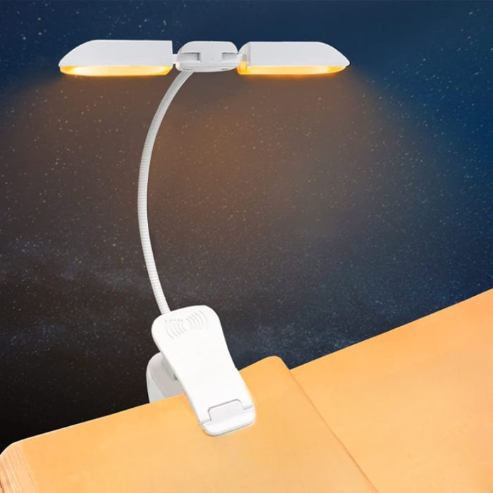 14 LED Rechargeable Book-Light For Reading At Night In Bed, Warm/White Reading Light With Clamp, 180° Adjustable Clip On Light, Lightweight Eye Care Book Light, Perfect For Book Lovers