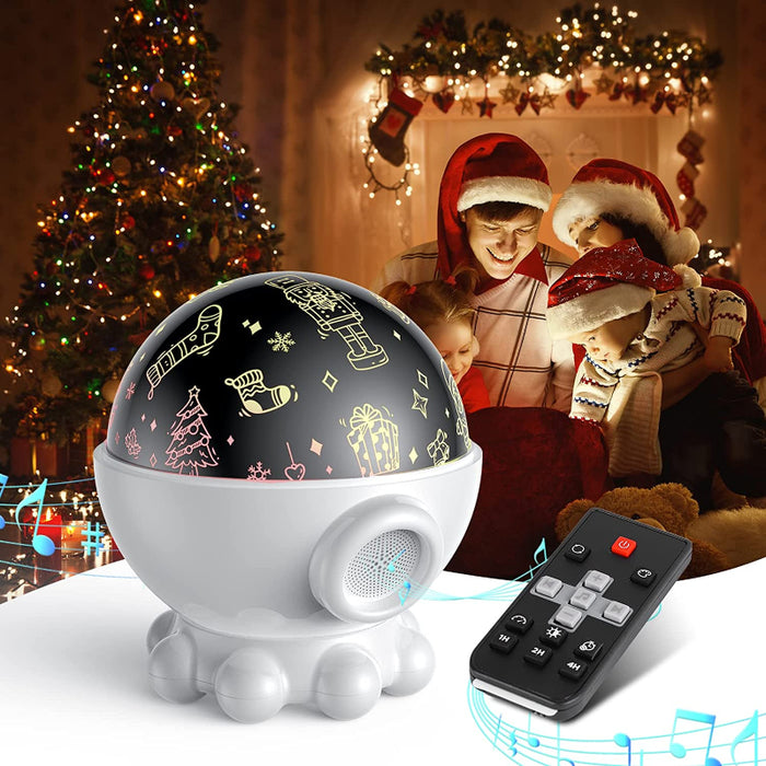 Chiristmas Gift Night Light Projector for Kids, Ocean Light Lamp for 3-8 Year Old Boys, 4 in 1 Star & Moon Projection for 2-10 Year Old Girls, 9 Lullaby Songs, Toddler Toys for Kids, Remote Control