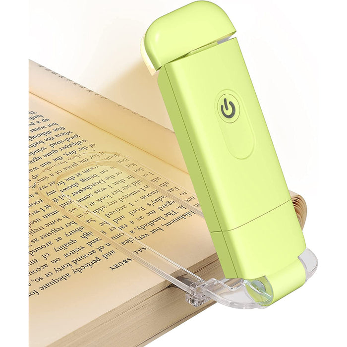 Rechargeable Book Light For Reading In Bed, Warm White, Brightness Adjustable For Eye Care, LED Clip On Book Lights For Kids, Portable Bookmark Light