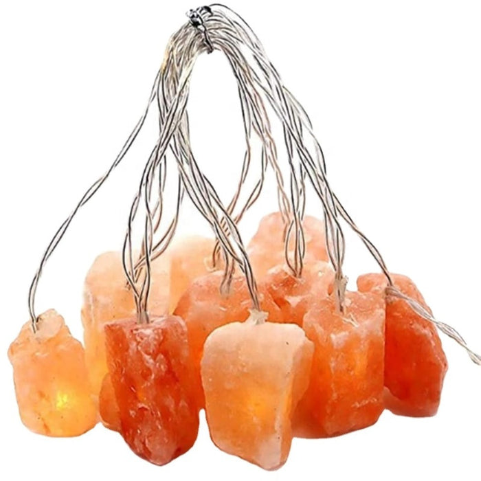 Himalayan Salt String Light With USB Power | Natural Salt Block 10 LED and 60Inch Extension Cord