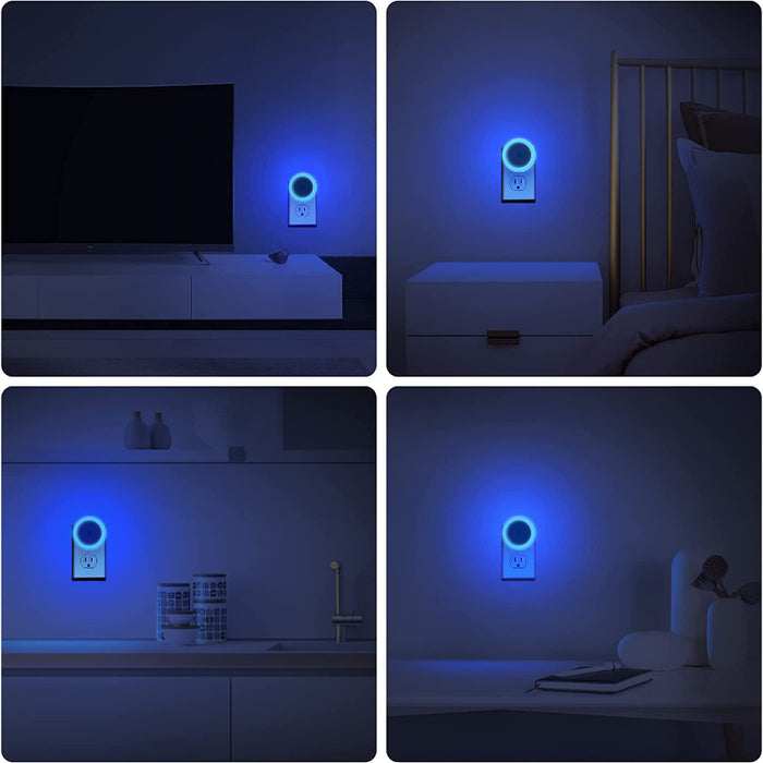 Night Lights Plug into Wall [4Pack], Nightlight with Light Sensors, LED Night Light for Kids Room, Baby Night Light, Bathroom Night Light, Stair Lights, Hallway Light
