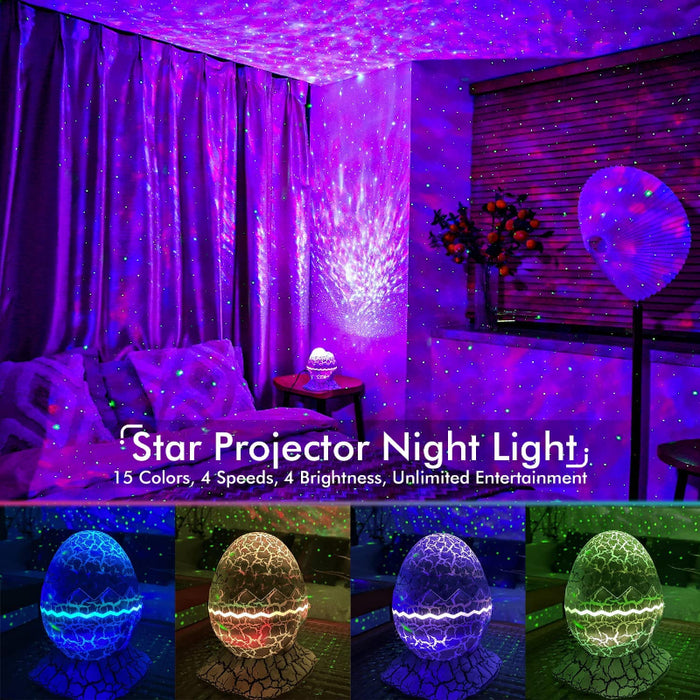 Star Projector, Galaxy Projector for Bedroom, Remote Control & White Noise Bluetooth Speaker