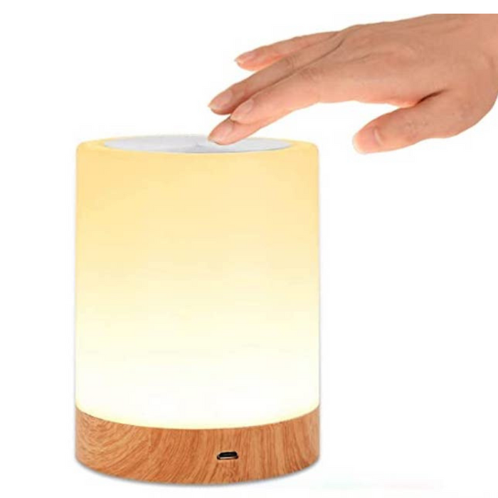 Night Light, Touch Lamp for Bedrooms Living Room Portable Table Bedside Lamps with Rechargeable Internal Battery Dimmable 2800K-3100K Warm White Light & Color Changing RGB