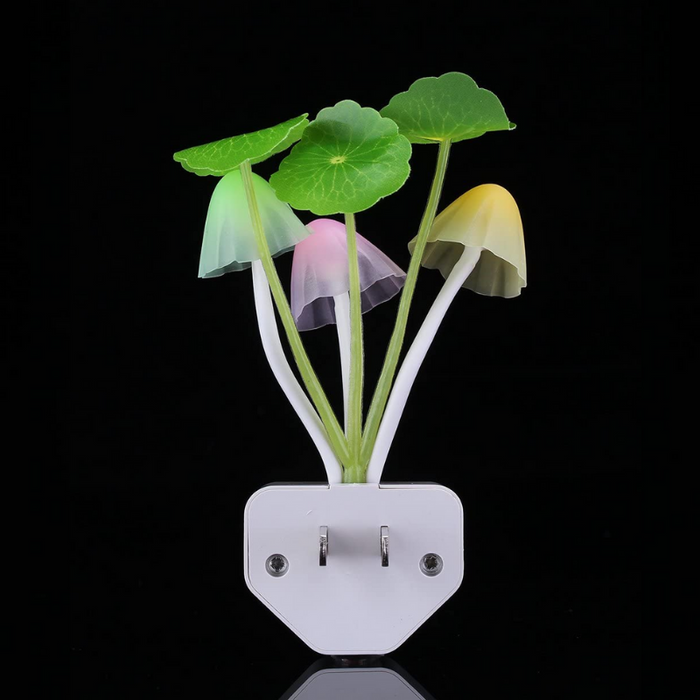 Sensor LED Night Light, Color Changing Plug-in LED Mushroom Dream Bed Lamp