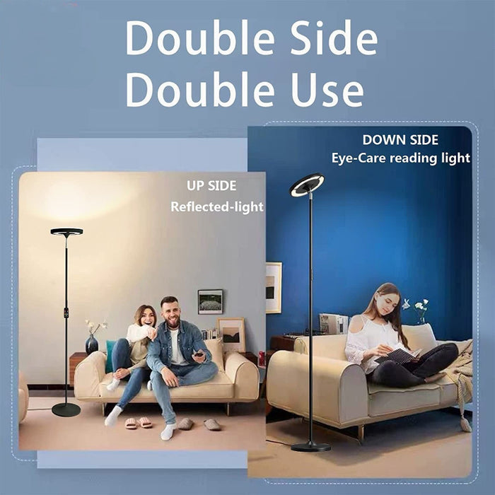 Double Side Lighting LED Floor Lamp With Remote Smart App 36W 2600LM Bright Tall Standing RGB Floor Lamp Angle Multicolor Dimmable Modern Floor Lamps For Living Room Bedroom Office
