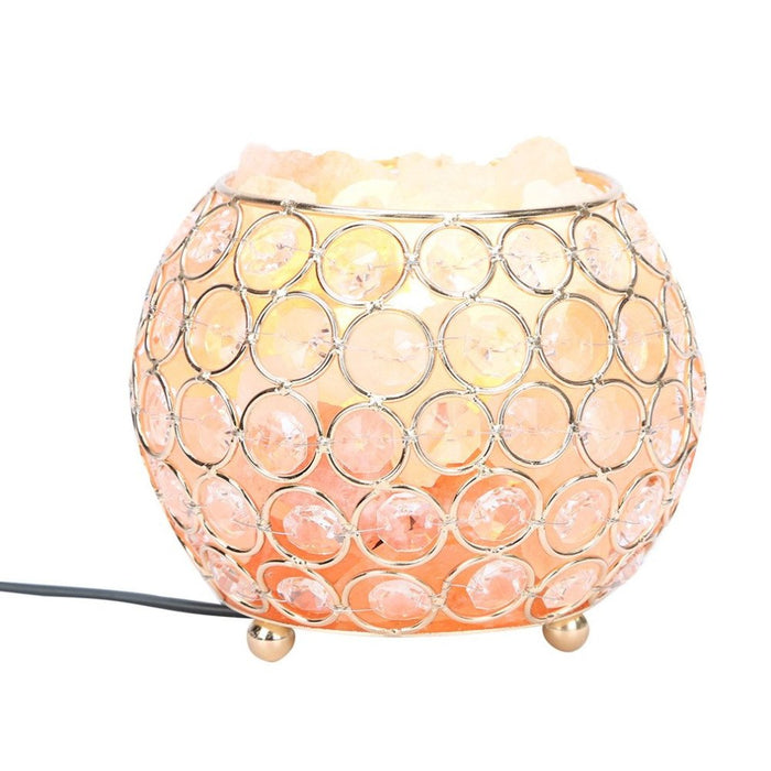 Wired Basket Himalayan Salt Table Lamp