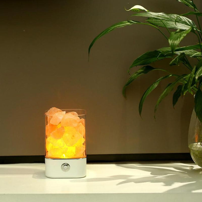 Portable USB Crystal Salt Lamp Air Purifier